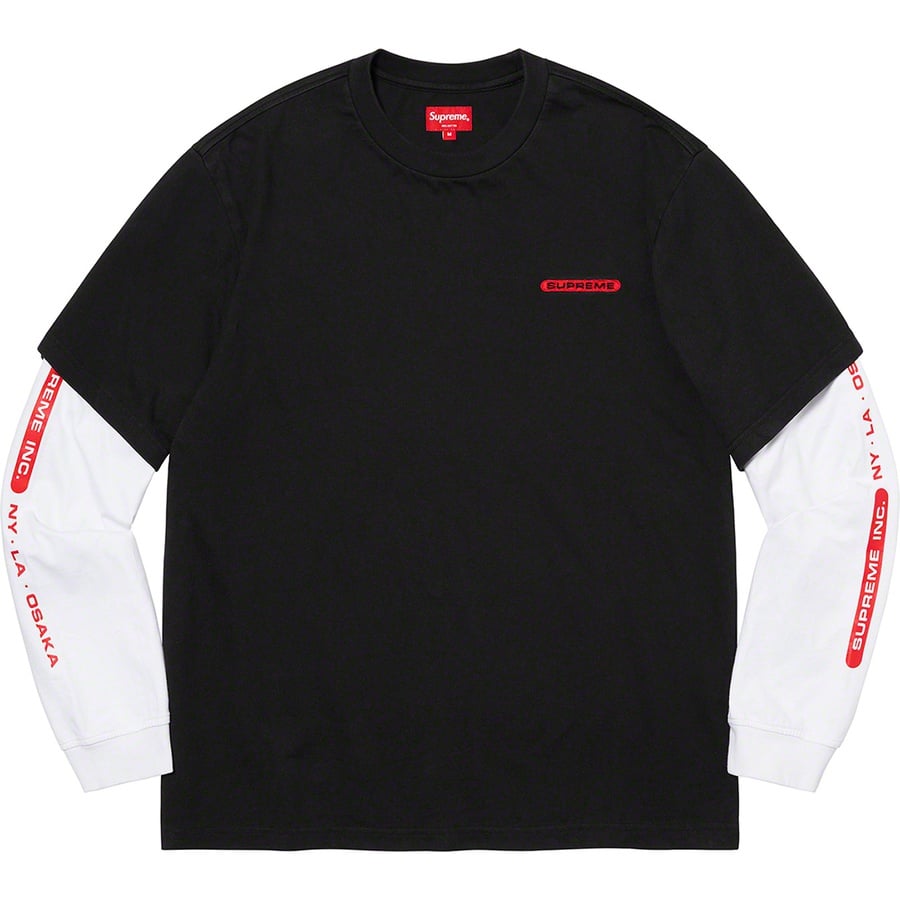 Details on Supreme Inc. Paneled L S Top Black from spring summer
                                                    2021 (Price is $88)