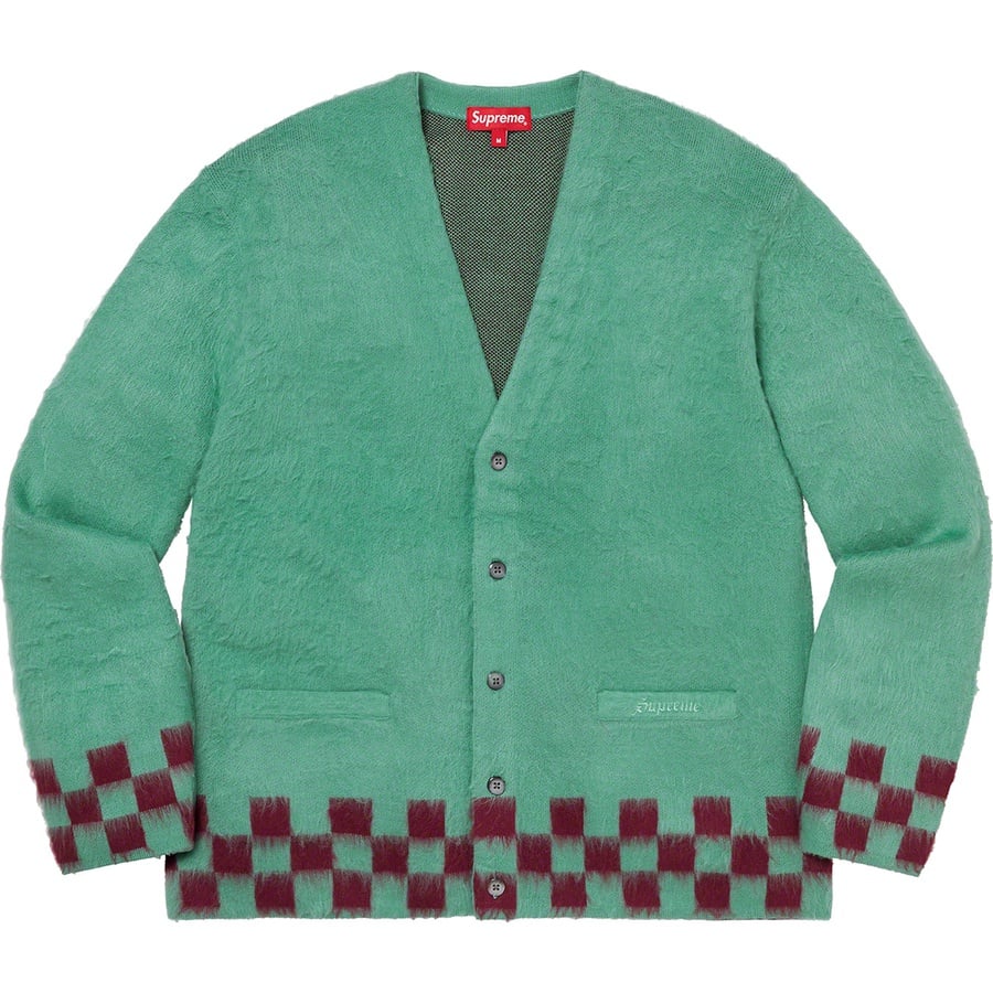 Details on Brushed Checkerboard Cardigan Mint from spring summer
                                                    2021 (Price is $168)