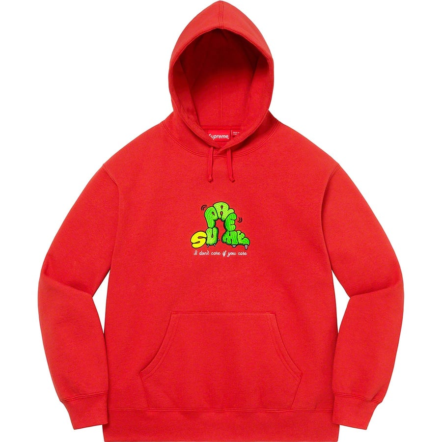 Details on Don't Care Hooded Sweatshirt Burnt Red from spring summer
                                                    2021 (Price is $158)