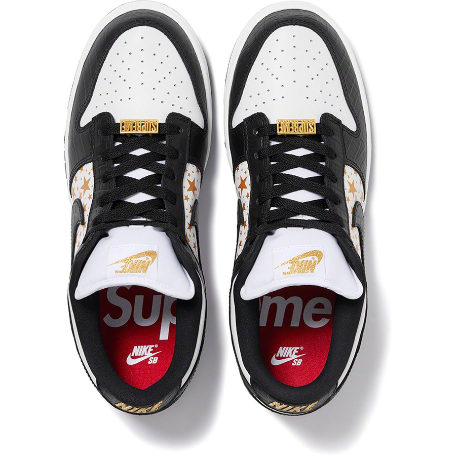 Details on Supreme Nike SB Dunk Low Black from spring summer
                                                    2021 (Price is $110)
