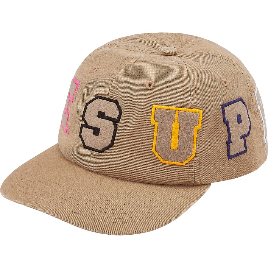 Supreme Spellout 6-Panel (SS21) - Tan - $48