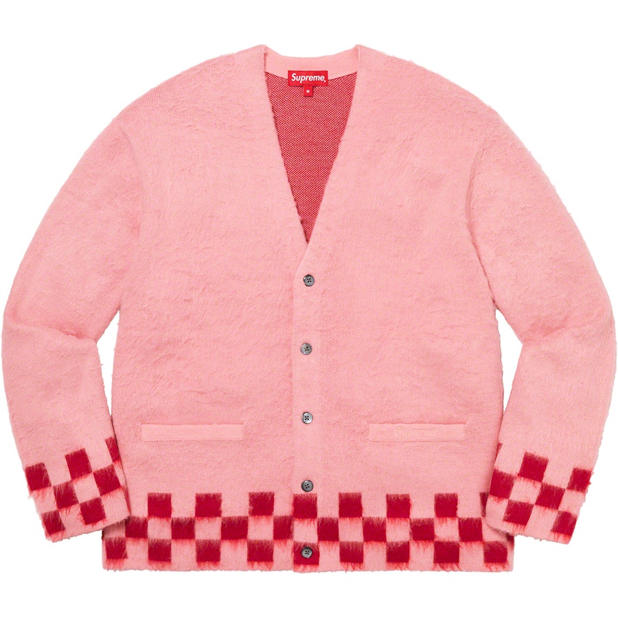 Details on Brushed Checkerboard Cardigan Pink from spring summer
                                                    2021 (Price is $168)