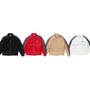 supreme nike velour track jacket tan
