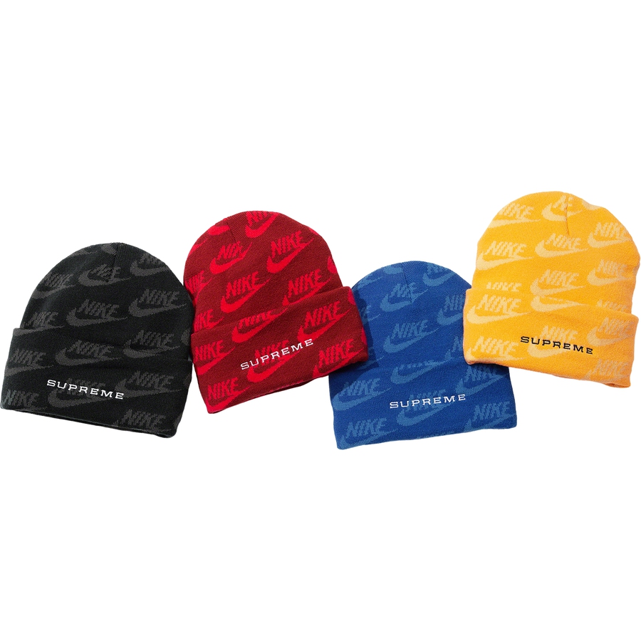 Supreme Supreme Nike Jacquard Logos Beanie released during spring summer 21 season