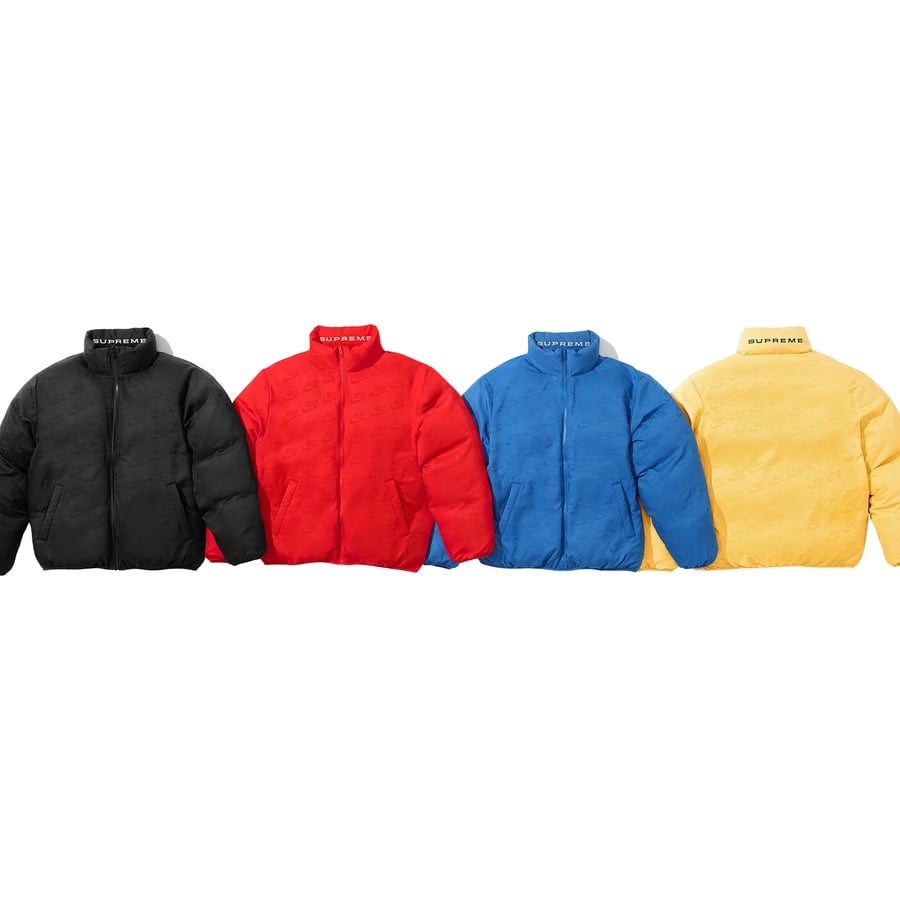 Details on Supreme Nike Reversible Puffy Jacket from spring summer
                                            2021 (Price is $258)