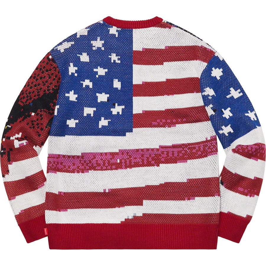 Details on Digital Flag Sweater Red from spring summer
                                                    2021 (Price is $158)
