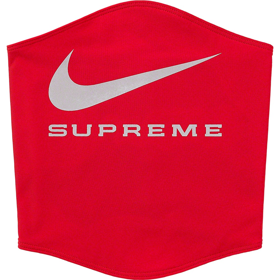 Details on Supreme Nike Neck Warmer Red from spring summer
                                                    2021 (Price is $35)