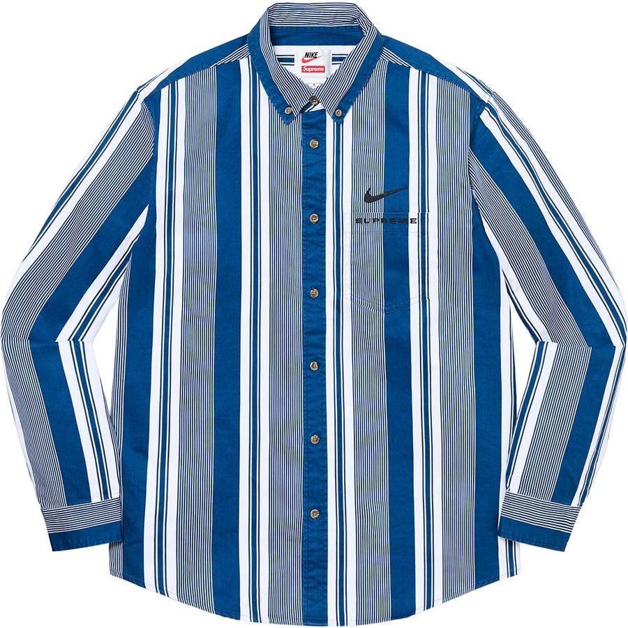 Supreme / Nike® Cotton Twill Shirt blue | www.jarussi.com.br