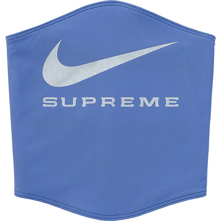 Details on Supreme Nike Neck Warmer Blue from spring summer
                                                    2021 (Price is $35)