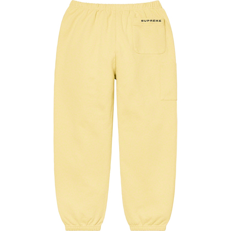 Details on Supreme Nike Cargo Sweatpant Pale Yellow from spring summer
                                                    2021 (Price is $138)