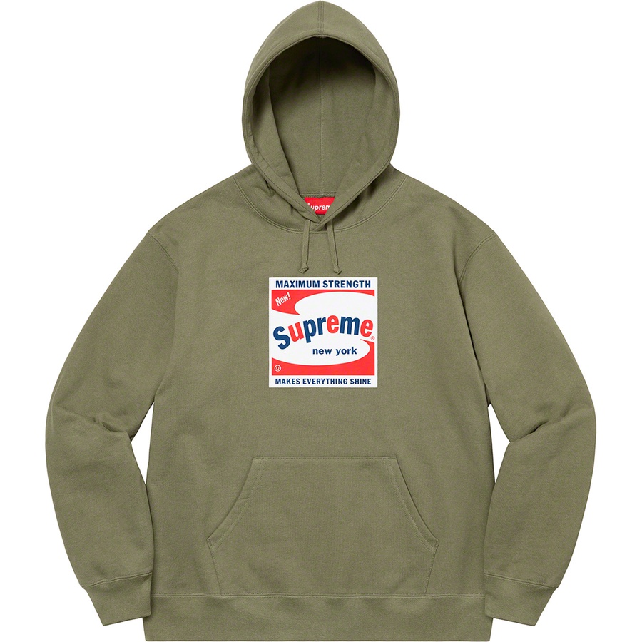 Details on Shine Hooded Sweatshirt Light Olive from spring summer 2021 (Price is $158)