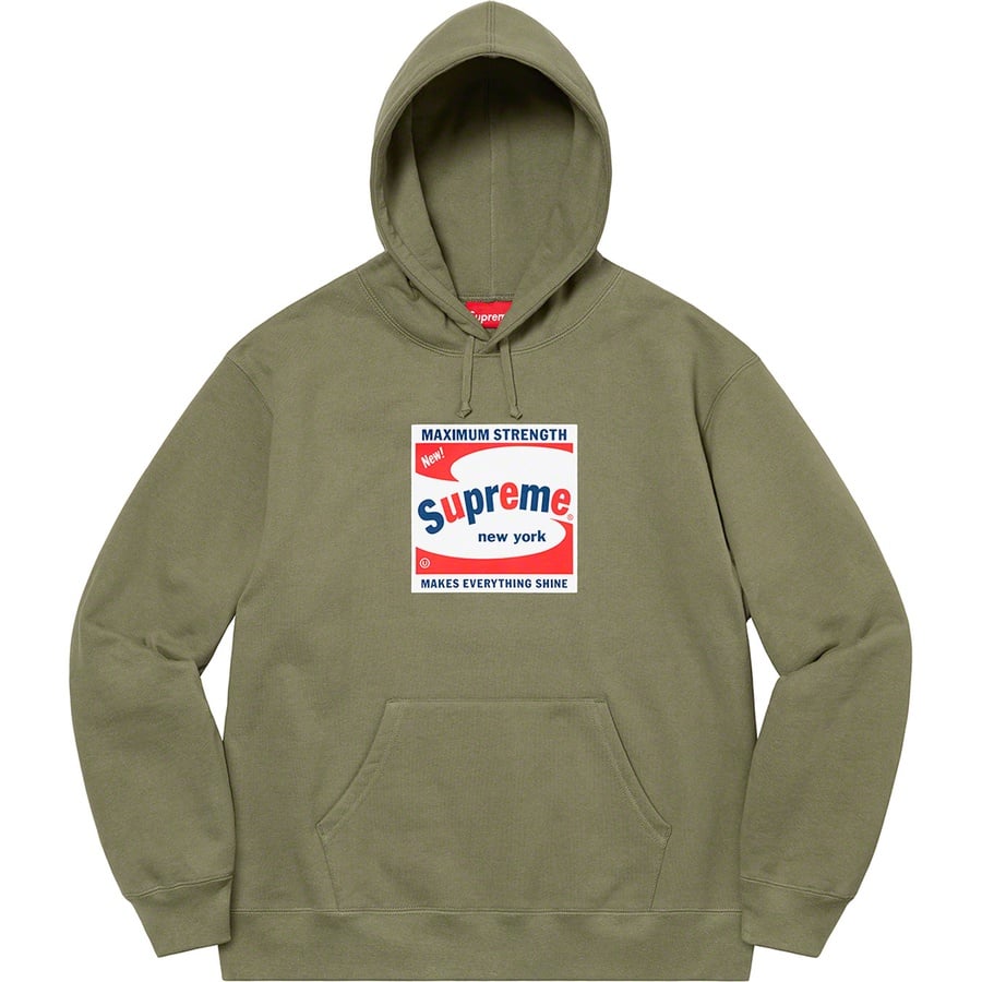 Details on Shine Hooded Sweatshirt Light Olive from spring summer
                                                    2021 (Price is $158)