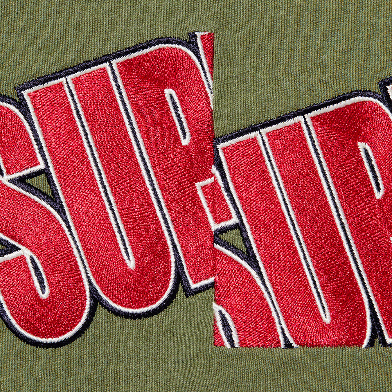 Supreme cut logo s/s top olive XL