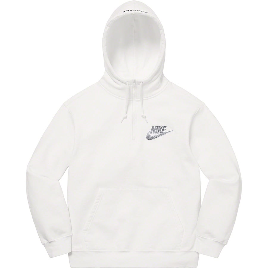 Details on Supreme Nike Half Zip Hooded Sweatshirt White from spring summer
                                                    2021 (Price is $148)