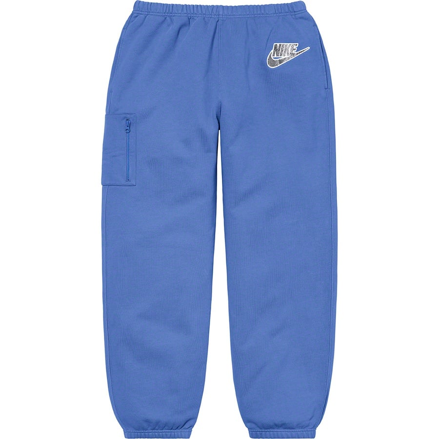 Details on Supreme Nike Cargo Sweatpant Blue from spring summer
                                                    2021 (Price is $138)