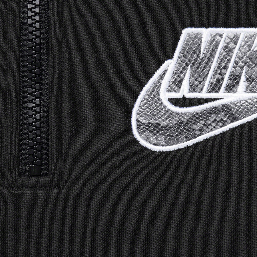 Details on Supreme Nike Half Zip Hooded Sweatshirt Black from spring summer
                                                    2021 (Price is $148)