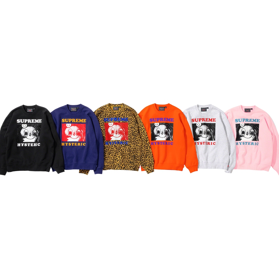 Supreme Supreme HYSTERIC GLAMOUR Crewneck releasing on Week 4 for spring summer 2021
