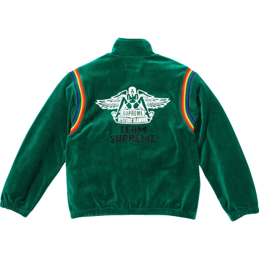 Details on Supreme HYSTERIC GLAMOUR Velour Track Jacket  from spring summer
                                                    2021 (Price is $158)