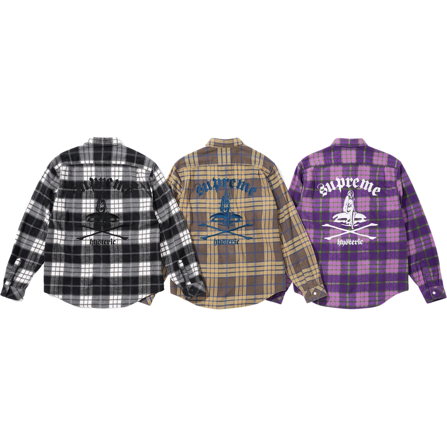 Details on Supreme HYSTERIC GLAMOUR Plaid Flannel Shirt  from spring summer
                                                    2021 (Price is $158)