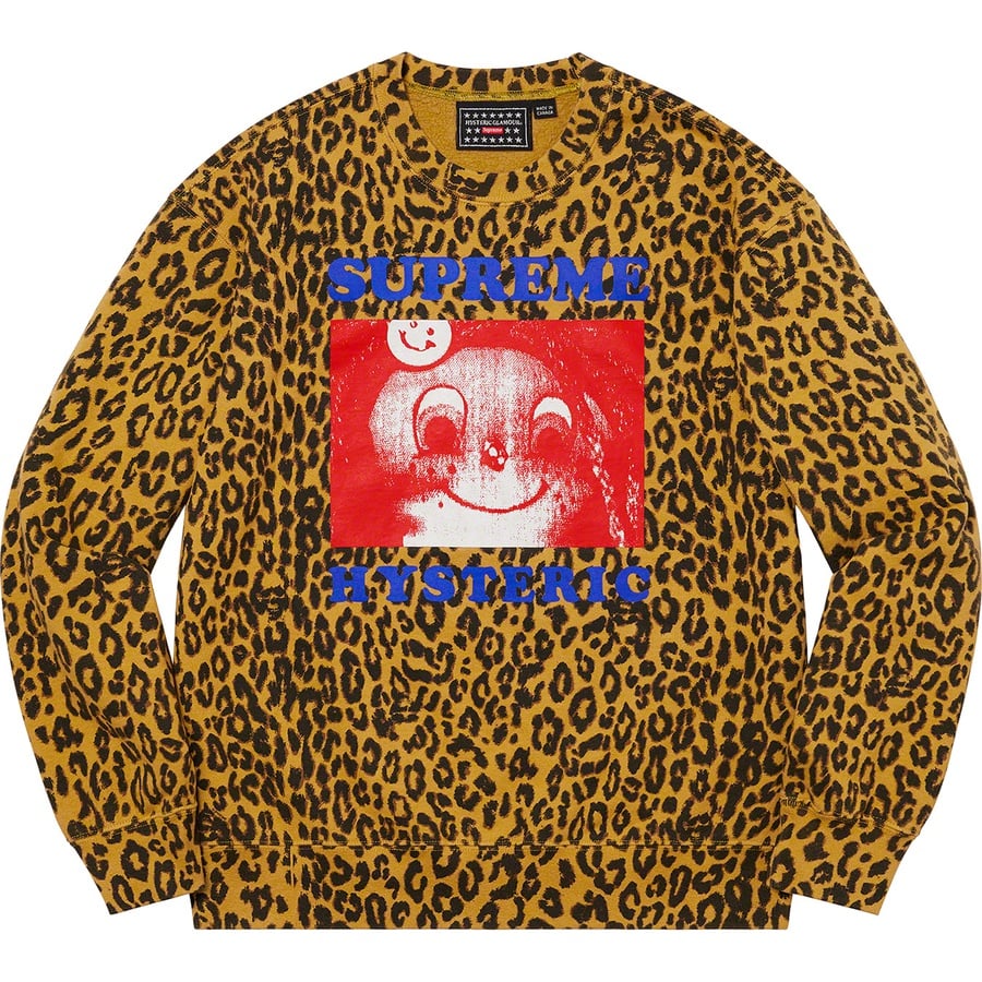Details on Supreme HYSTERIC GLAMOUR Crewneck Leopard from spring summer
                                                    2021 (Price is $158)
