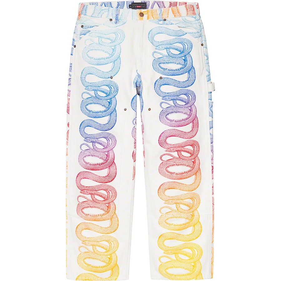 HYSTERIC GLAMOUR Snake Double Knee Denim Painter Pant - spring 