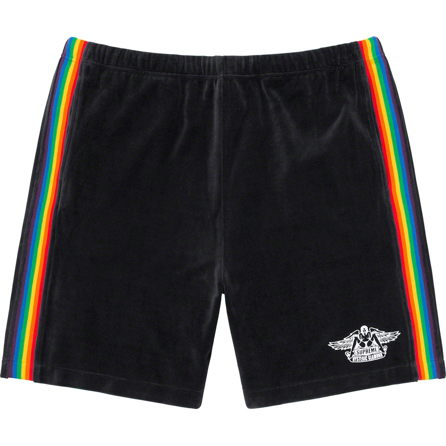 Details on Supreme HYSTERIC GLAMOUR Velour Short Black from spring summer
                                                    2021 (Price is $110)