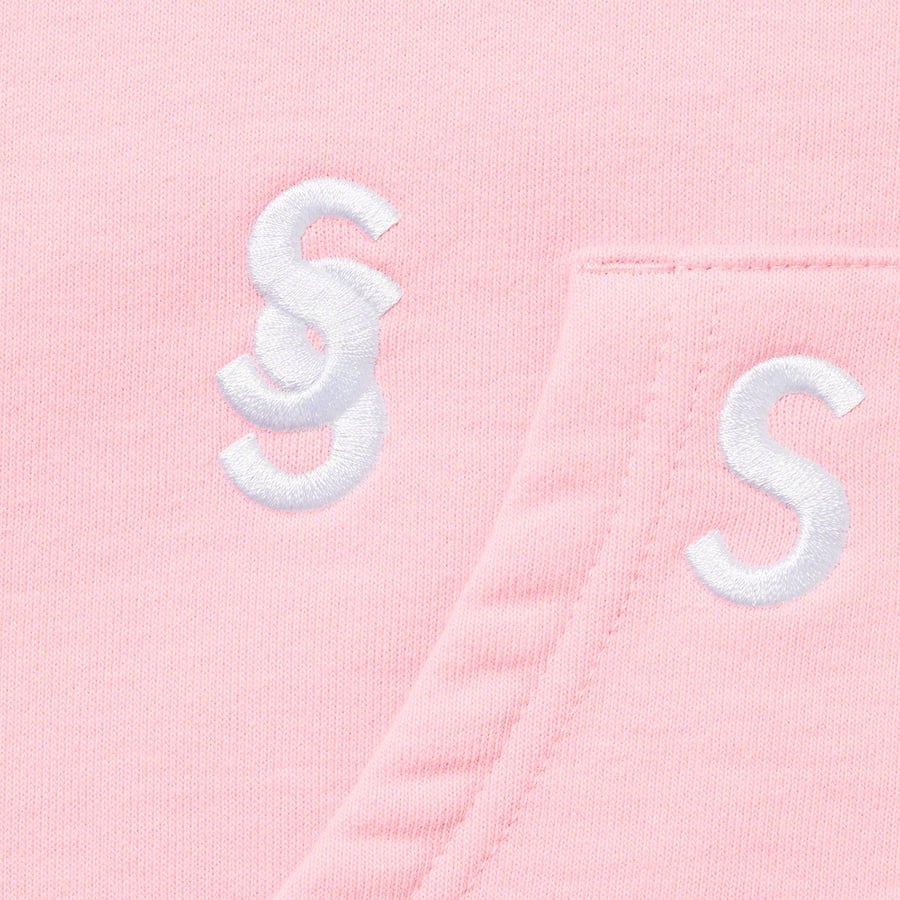 Details on Embroidered S Hooded Sweatshirt Light Pink from spring summer
                                                    2021 (Price is $158)