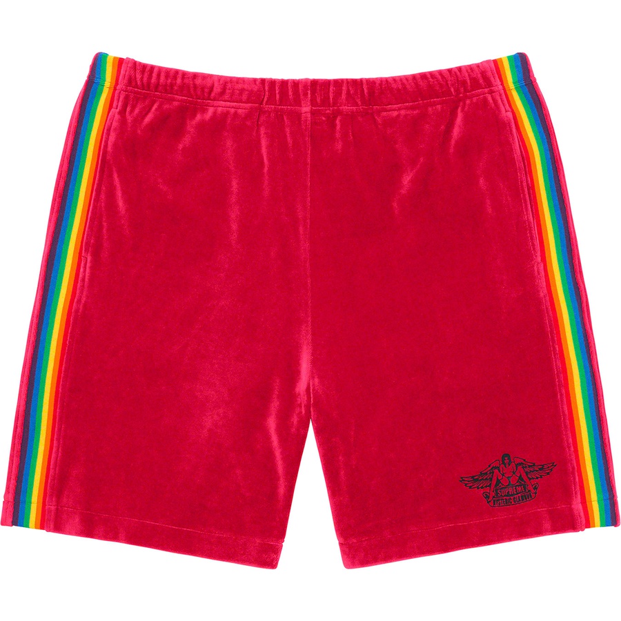 Details on Supreme HYSTERIC GLAMOUR Velour Short Dusty Red from spring summer
                                                    2021 (Price is $110)