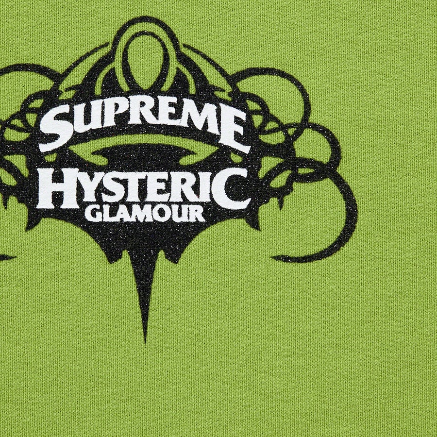 Details on Supreme HYSTERIC GLAMOUR Zip Up Hooded Sweatshirt Lime from spring summer
                                                    2021 (Price is $178)