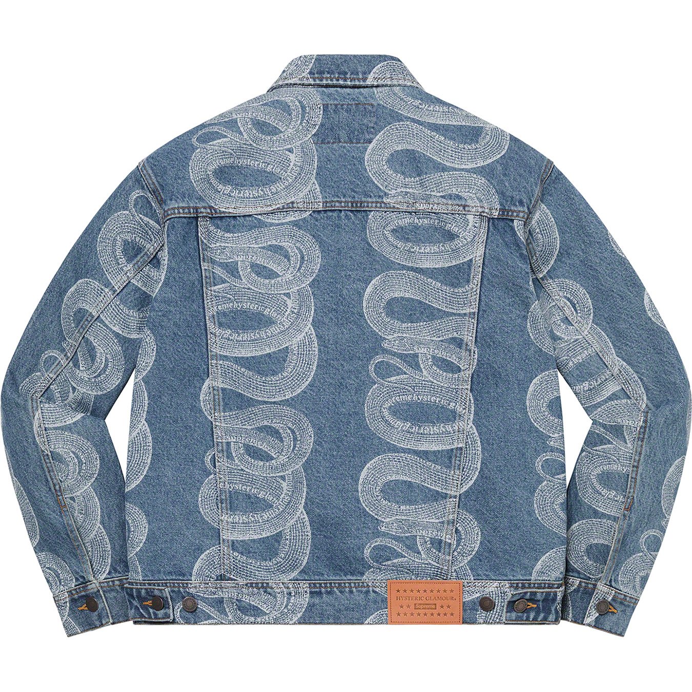 HYSTERIC GLAMOUR Snake Denim Trucker Jacket - spring summer 2021 