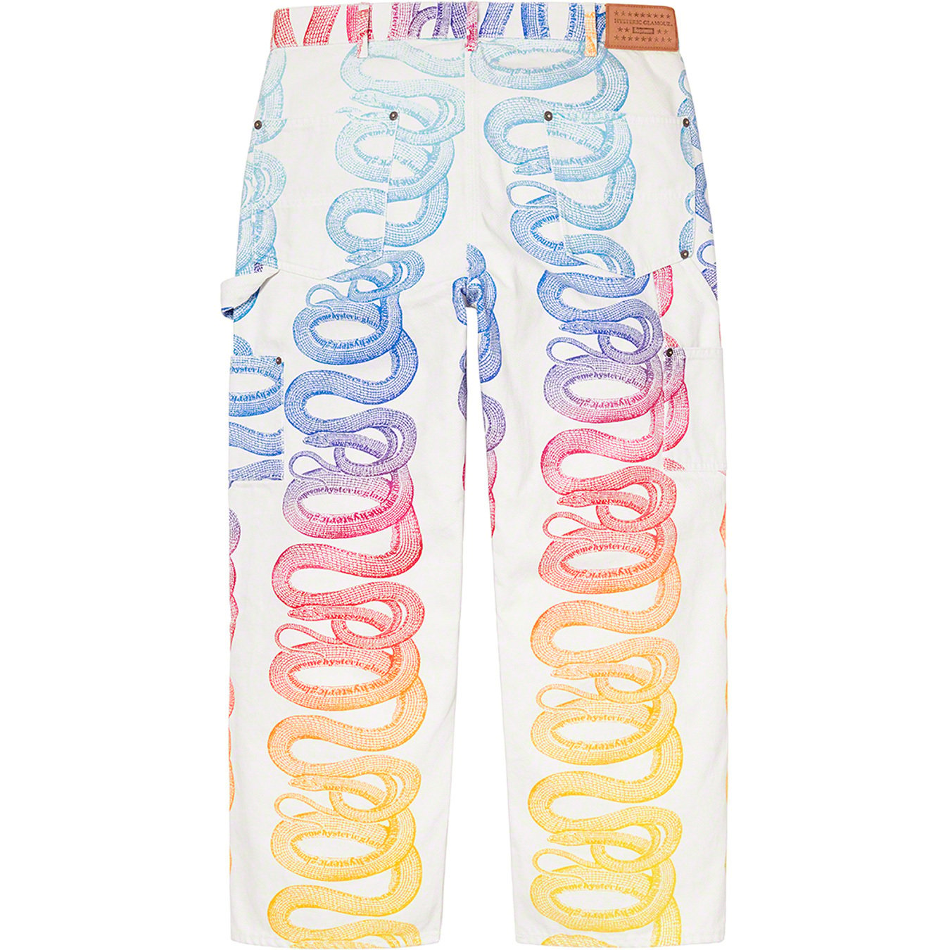 HYSTERIC GLAMOUR Snake Double Knee Denim Painter Pant - spring