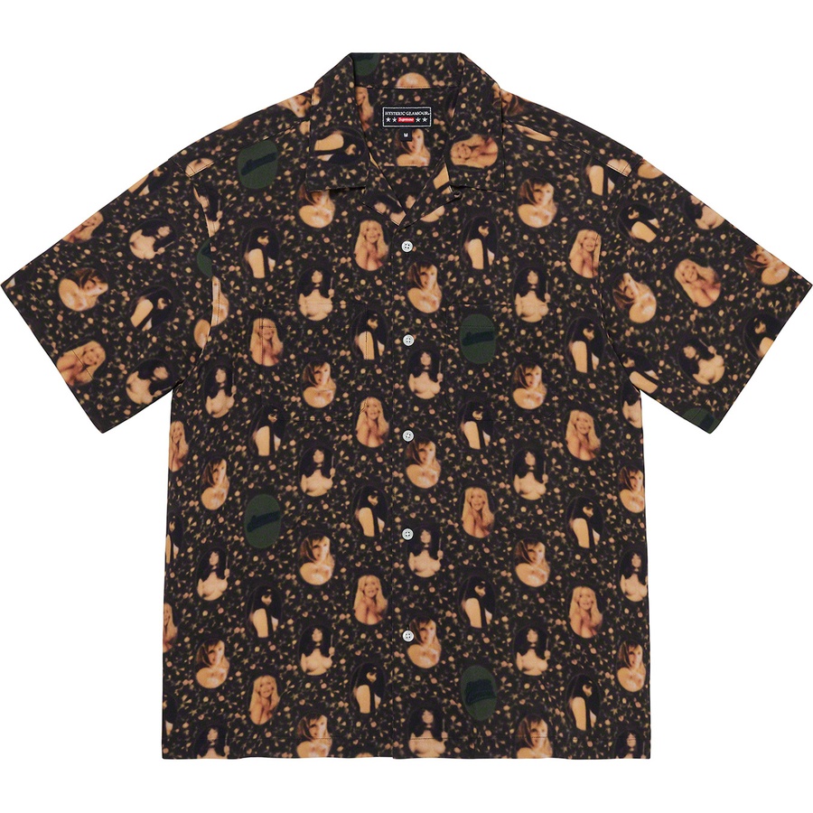 Supreme Supreme HYSTERIC GLAMOUR Blurred Girls Rayon S S Shirt (SS21) - Black - $148
