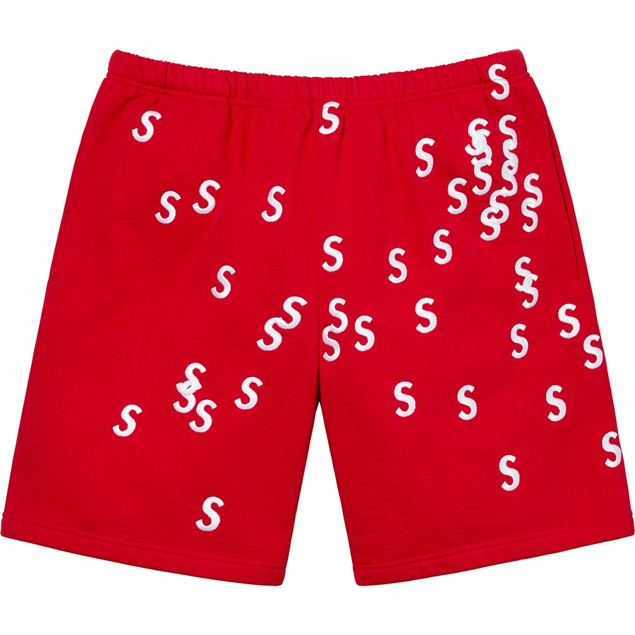 Details on Embroidered S Sweatshort Red from spring summer
                                                    2021 (Price is $118)