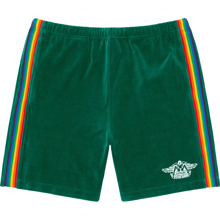 Details on Supreme HYSTERIC GLAMOUR Velour Short Green from spring summer
                                                    2021 (Price is $110)
