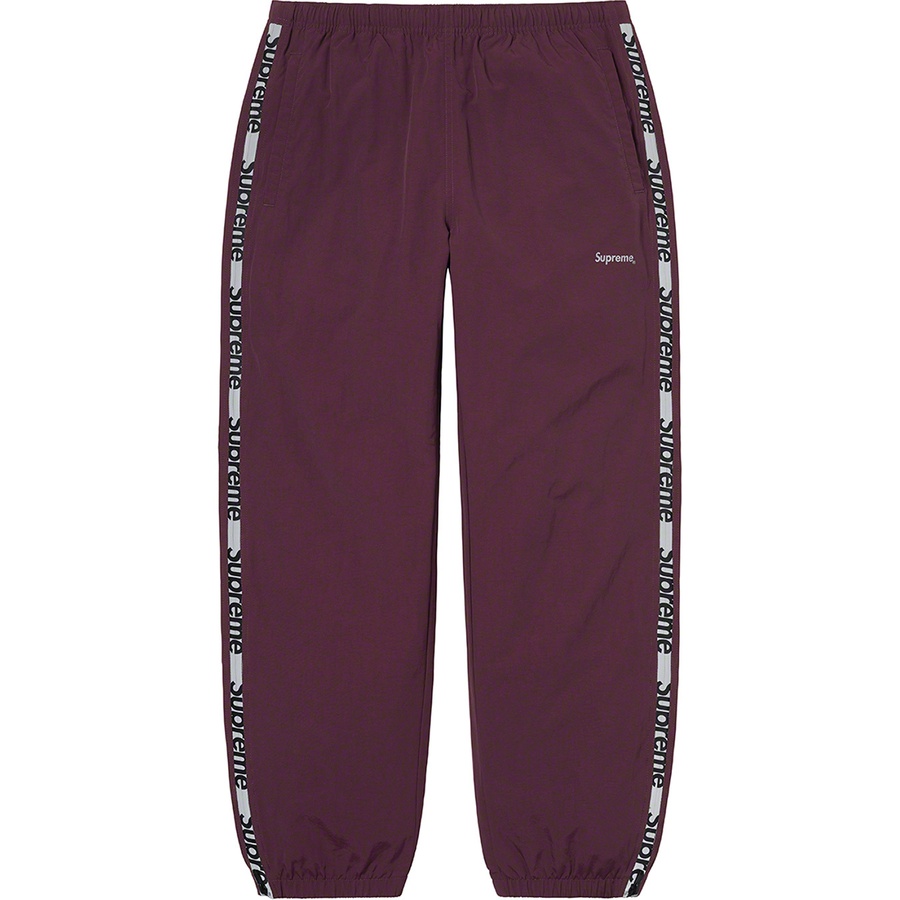 Details on Reflective Zip Track Pant Purple from spring summer
                                                    2021 (Price is $138)