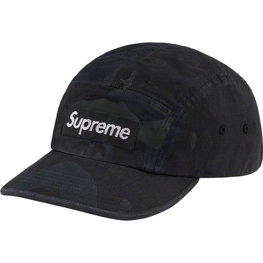 Details on Overdyed Camo Camp Cap Black from spring summer
                                                    2021 (Price is $54)