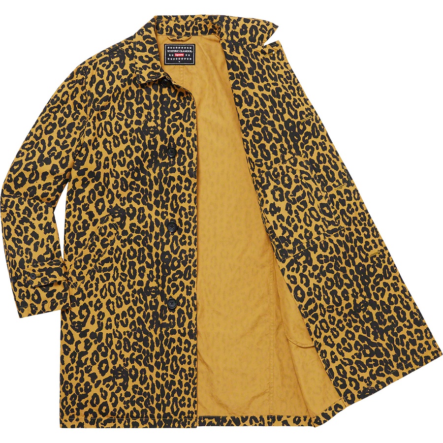 Details on Supreme HYSTERIC GLAMOUR Leopard Trench Tan from spring summer
                                                    2021 (Price is $298)