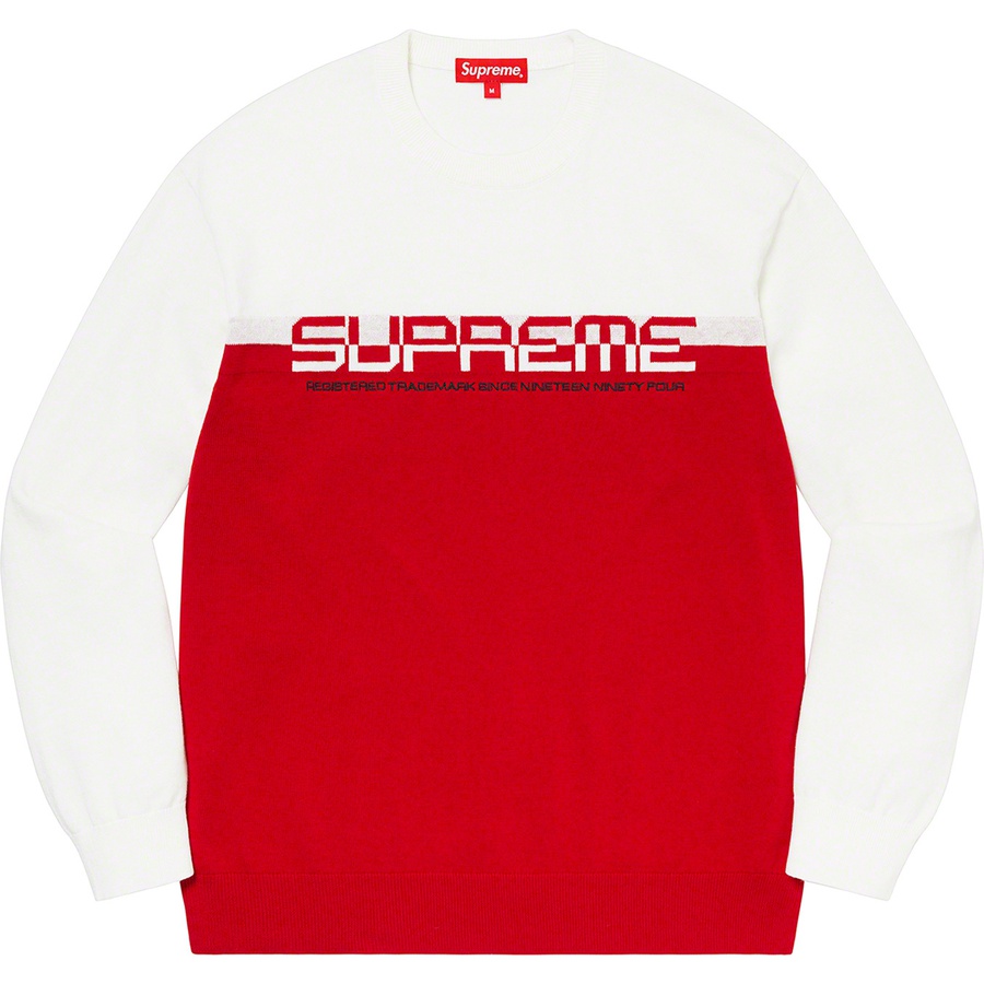 Supreme Split Logo Pullover (SS21) - White - $128