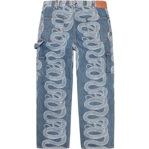 HYSTERIC GLAMOUR Snake Double Knee Denim Painter Pant - spring 