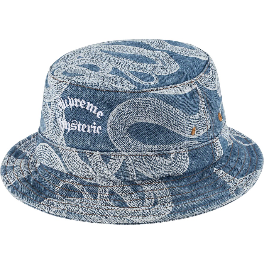Details on Supreme HYSTERIC GLAMOUR Snake Denim Crusher Blue from spring summer 2021 (Price is $66)