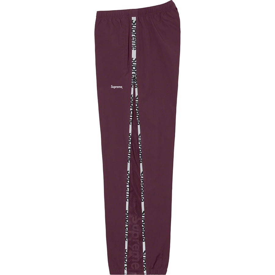 Details on Reflective Zip Track Pant Purple from spring summer
                                                    2021 (Price is $138)