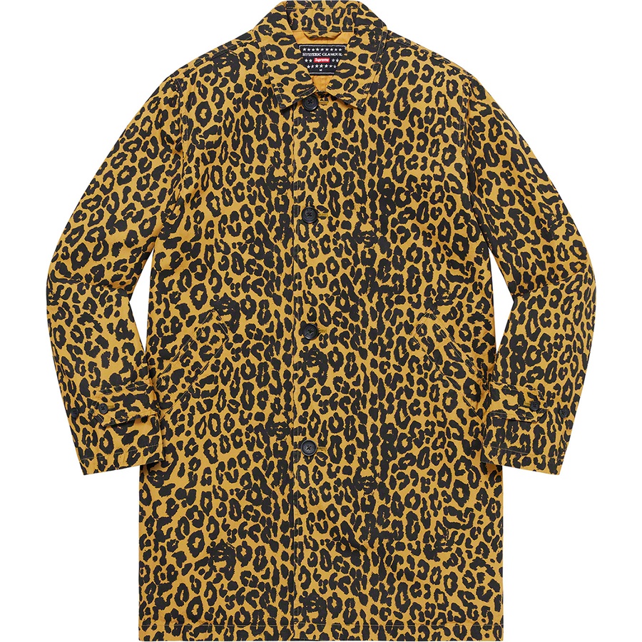 Details on Supreme HYSTERIC GLAMOUR Leopard Trench Tan from spring summer
                                                    2021 (Price is $298)