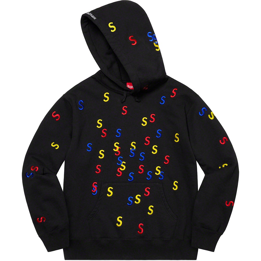 Details on Embroidered S Hooded Sweatshirt Black from spring summer
                                                    2021 (Price is $158)