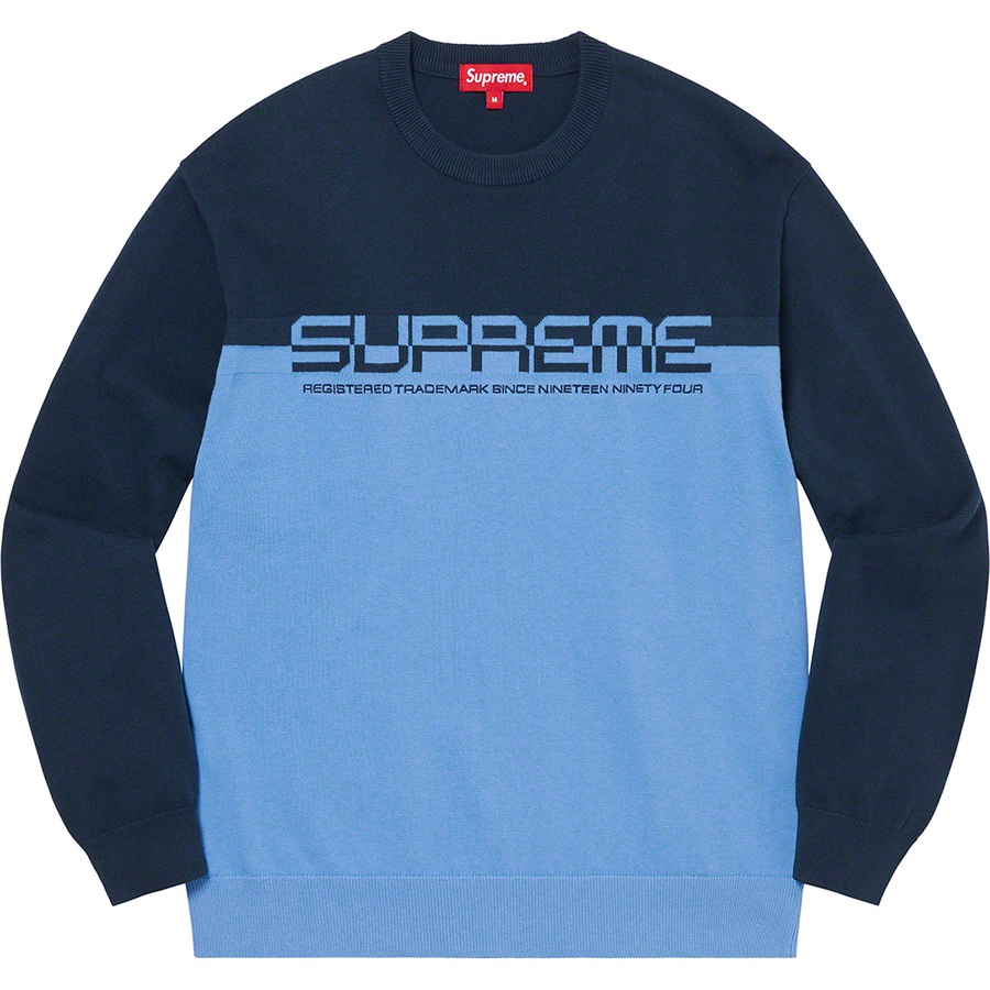 Details on Split Logo Pullover Navy from spring summer
                                                    2021 (Price is $128)