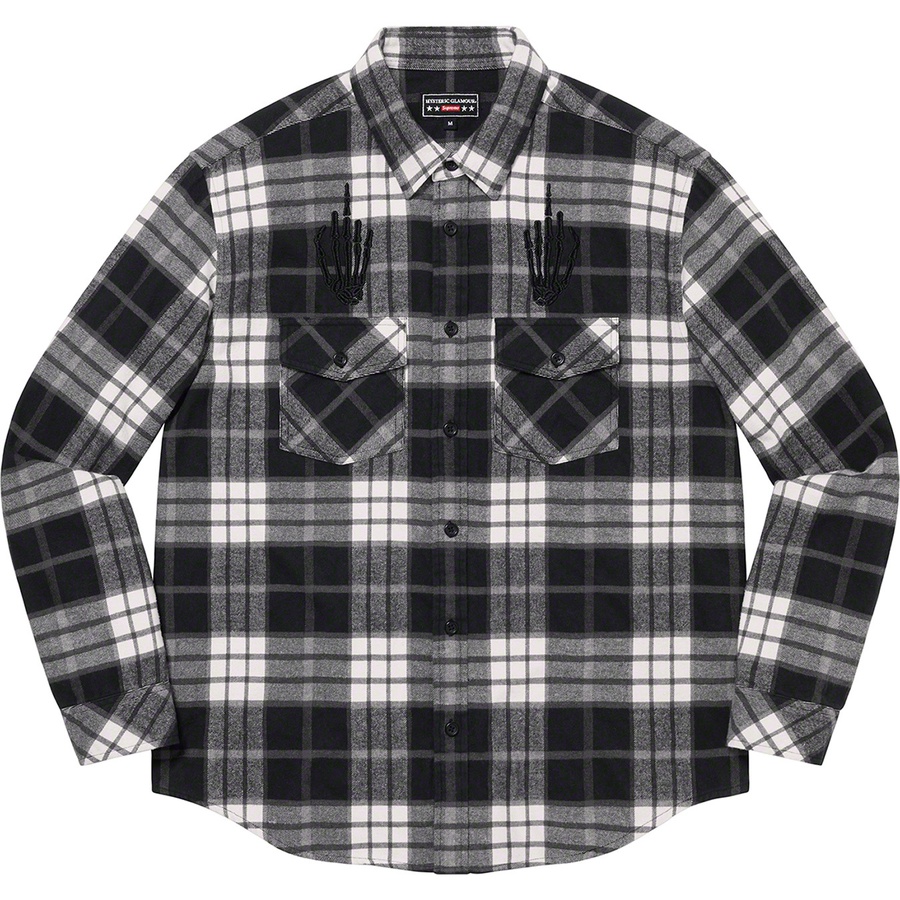 Details on Supreme HYSTERIC GLAMOUR Plaid Flannel Shirt Black from spring summer
                                                    2021 (Price is $158)