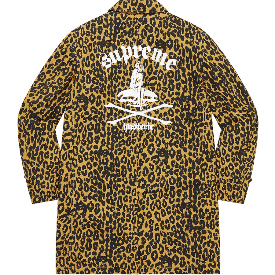 Details on Supreme HYSTERIC GLAMOUR Leopard Trench Tan from spring summer
                                                    2021 (Price is $298)