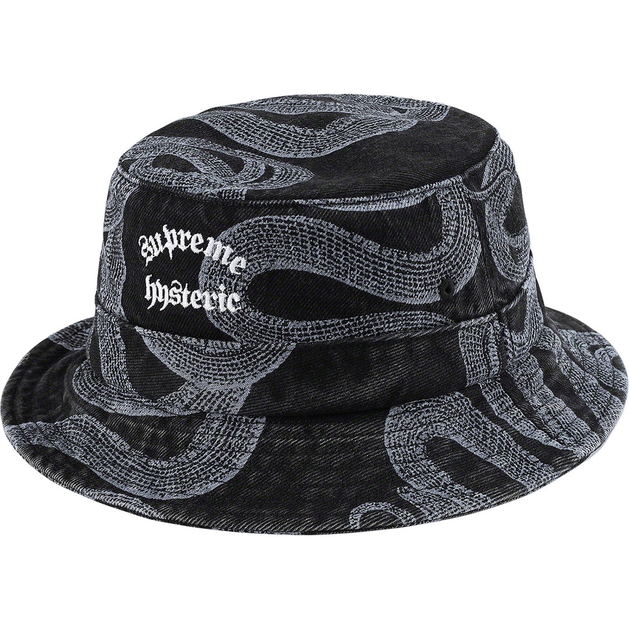 Details on Supreme HYSTERIC GLAMOUR Snake Denim Crusher Black from spring summer
                                                    2021 (Price is $66)