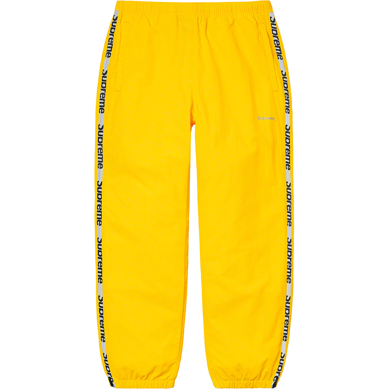 メンズsupreme track pants 黄色　XL