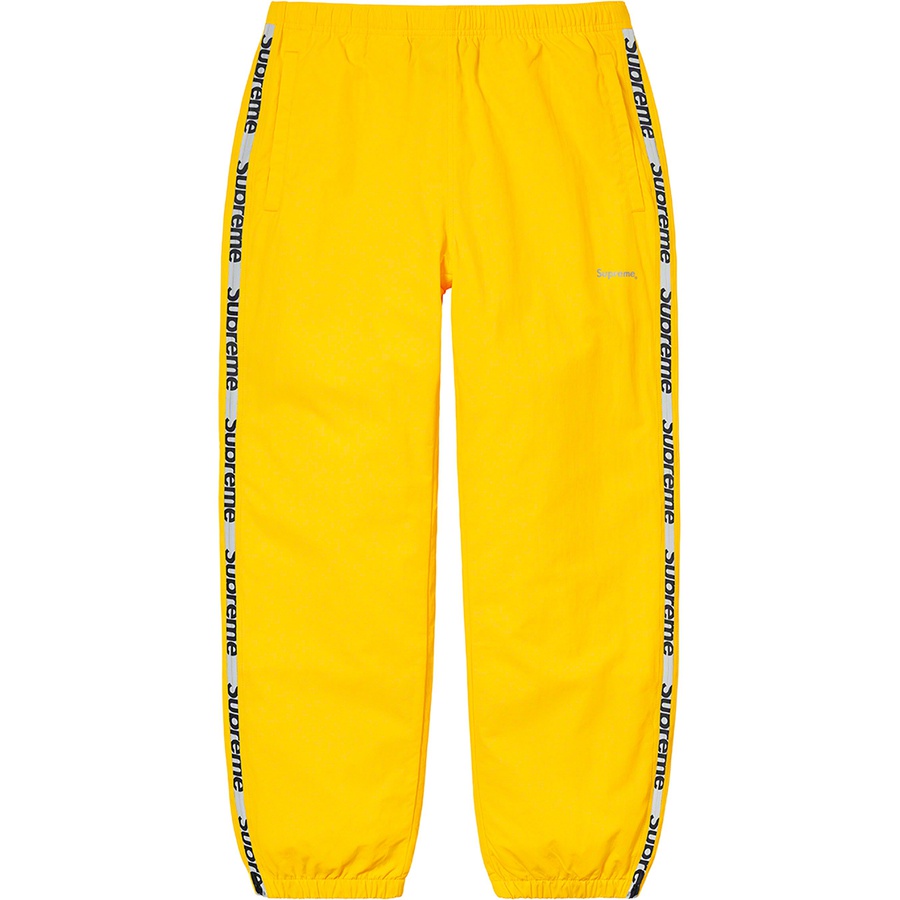 Details on Reflective Zip Track Pant Yellow from spring summer
                                                    2021 (Price is $138)