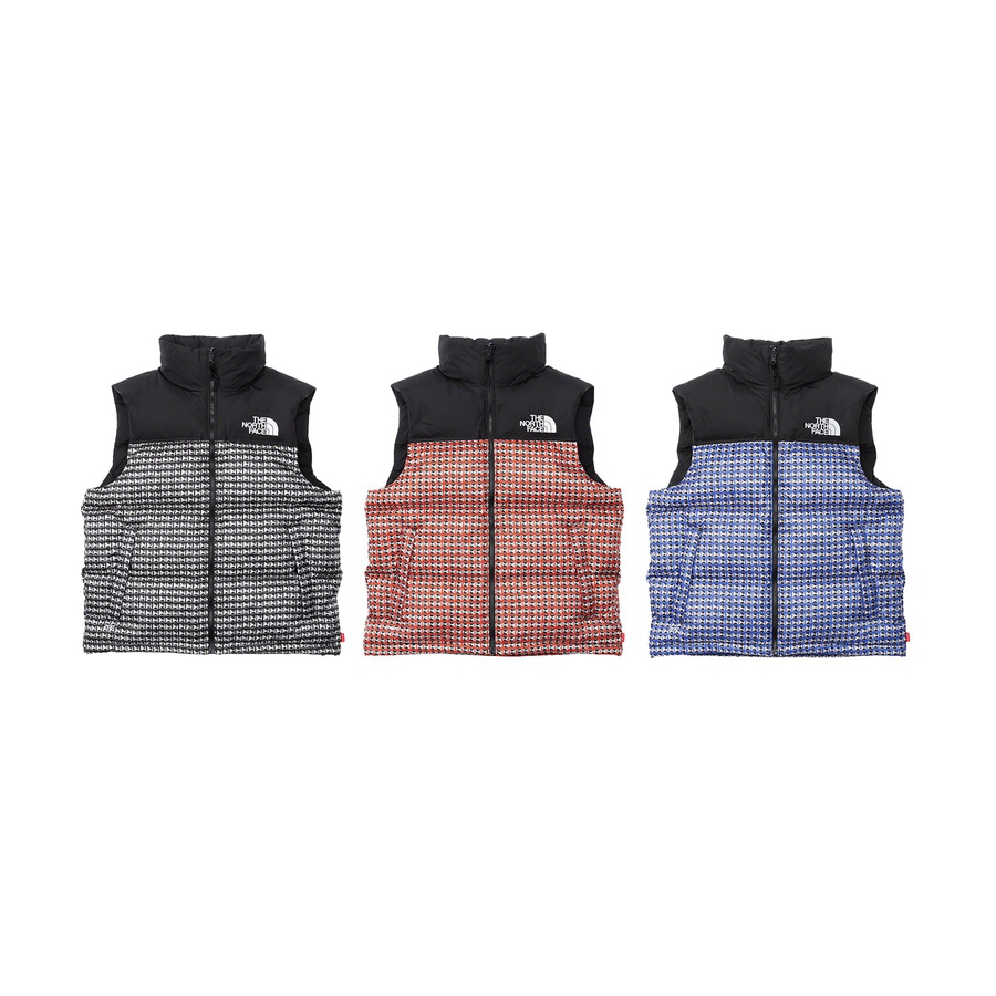 Details on Supreme The North Face Studded Nuptse Vest from spring summer
                                            2021 (Price is $248)